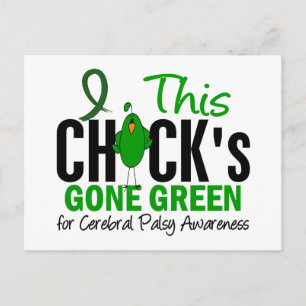 CEREBRAL PALSY Chick Gone Green Briefkaart