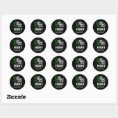 Cerebral Palsy Cp Awareness Brain Damage Green Rib Ronde Sticker (Vel)