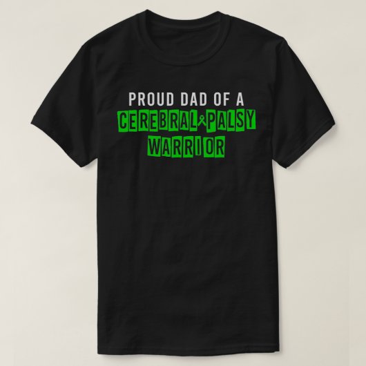 Cerebral Palsy CP Awareness Proud Dad Warrior Surv T-shirt (Design voorkant)