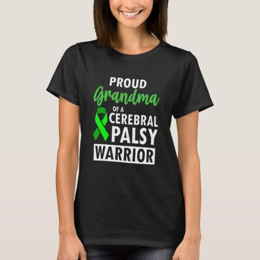 Cerebral Palsy CP Awareness Proud Warrior Survivor T-shirt (Voorkant)