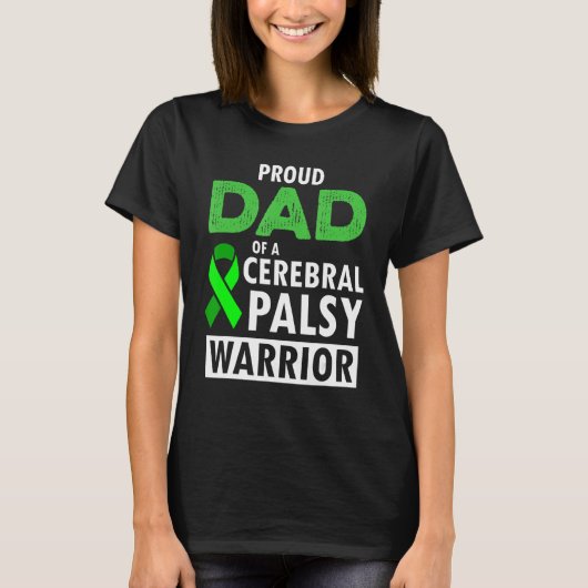 Cerebral Palsy CP Awareness Proud Warrior Survivor T-shirt (Voorkant)