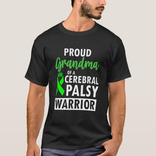 Cerebral Palsy CP Awareness Proud Warrior Survivor T-shirt (Voorkant)