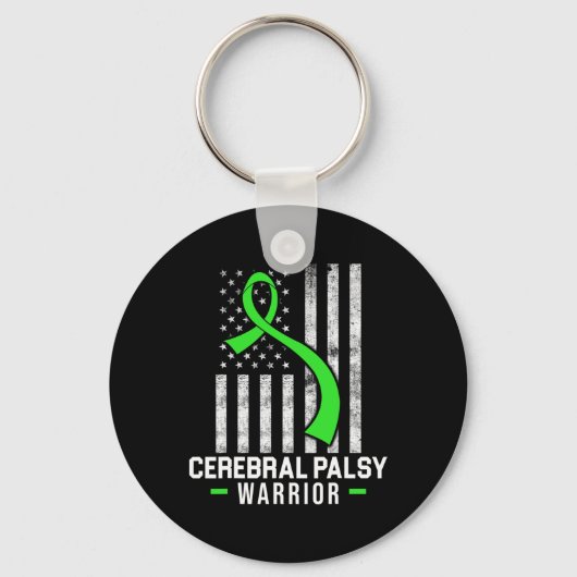 Cerebral Palsy CP Awareness Warrior Survivor 2 Sleutelhanger (Voorkant)