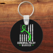 Cerebral Palsy CP Awareness Warrior Survivor 2 Sleutelhanger (Voorkant)
