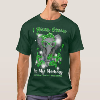 Cerebral Palsy Elephant I Draag Green CP mama T-shirt