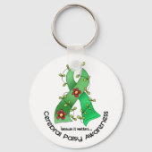 Cerebral Palsy FLOWER RIBBON 1 Sleutelhanger (Voorkant)
