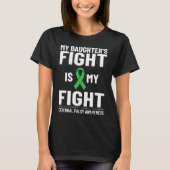 Cerebral Palsy Green Ribbon Brain Damage Awareness T-shirt (Voorkant)