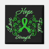 Cerebral Palsy Hope Motto Butterfly Magneet (Voorkant)