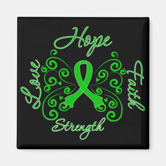 Cerebral Palsy Hope Motto Butterfly Magneet (Voorkant)