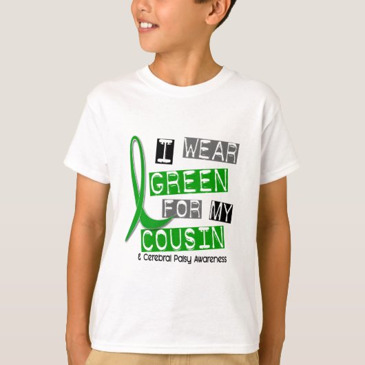 Cerebral palsy ik Draag groen voor mijn neef 37 T-shirt (Voorkant)