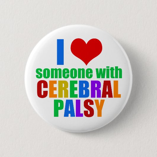 Cerebral Palsy Love Ronde Button 5,7 Cm (Voorkant)