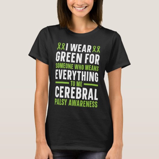 Cerebral Palsy Support Squad Awareness Ribbon T-shirt (Voorkant)