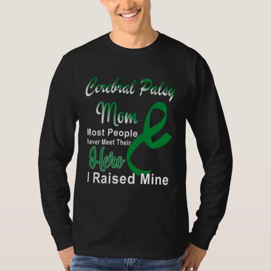 Cerebral Palsy Warrior Mom Green Ribbon Support Mo T-shirt (Voorkant)