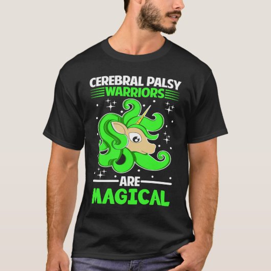 Cerebral Palsy Warriors Are Magical Unicorn T-shirt (Voorkant)