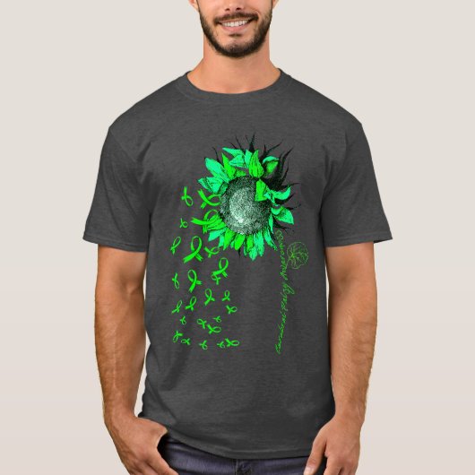 CEREBRALE VERLAMMING BEWUSTZIJN Zonnebloem Groen L T-shirt (Voorkant)
