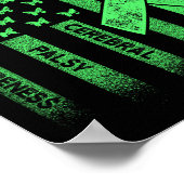 Cerebrale verlamming CP Bewustzijn Amerikaanse Vla Poster (Hoek)