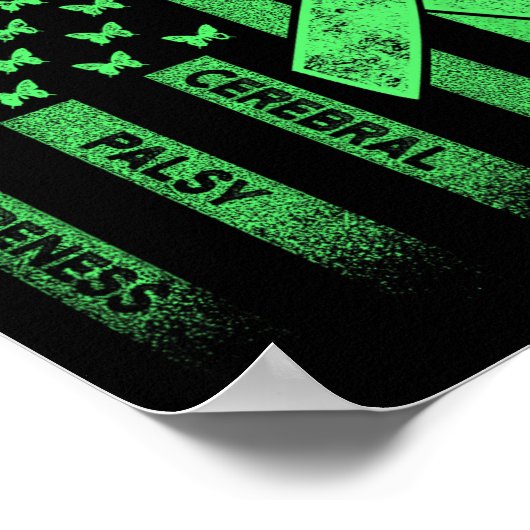 Cerebrale verlamming CP Bewustzijn Amerikaanse Vla Poster (Hoek)