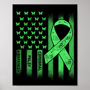 Cerebrale verlamming CP Bewustzijn Amerikaanse Vla Poster