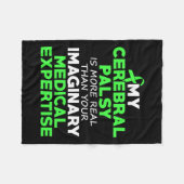 Cerebrale verlamming CP bewustzijn echte krijger o Fleece Deken (Voorkant (Horizontaal))