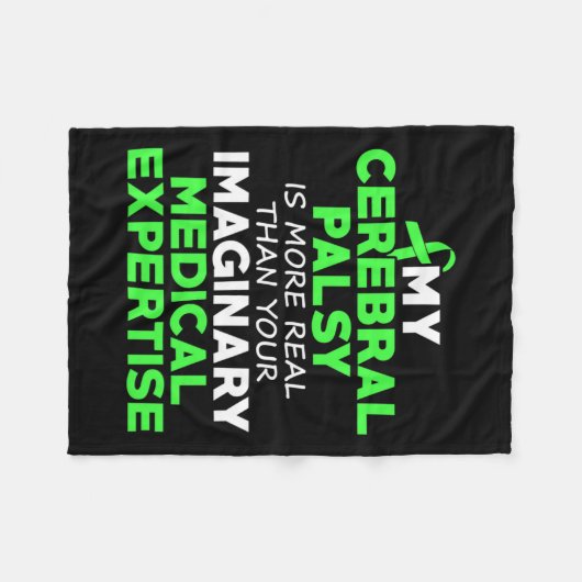 Cerebrale verlamming CP bewustzijn echte krijger o Fleece Deken (Voorkant (Horizontaal))