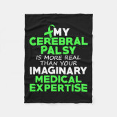 Cerebrale verlamming CP bewustzijn echte krijger o Fleece Deken (Voorkant)