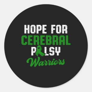 Cerebrale verlamming CP Bewustzijn Hope Warrior Su Ronde Sticker