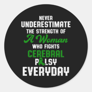 Cerebrale verlamming CP bewustzijn Succesvolle kri Ronde Sticker