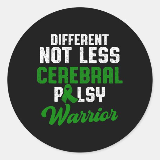 Cerebrale verlamming CP bewustzijn trotse krijger  Ronde Sticker (Voorkant)