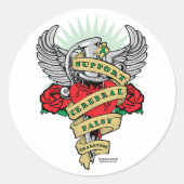 Cerebrale verlamming dolk ronde sticker (Voorkant)
