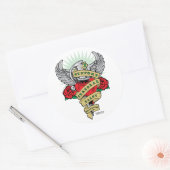 Cerebrale verlamming dolk ronde sticker (Envelop)