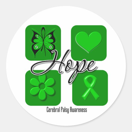 Cerebrale verlamming Hoop Liefde Inspireren Bewust Ronde Sticker (Voorkant)