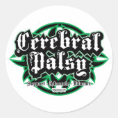 Cerebrale verlamming tribaal ronde sticker (Voorkant)
