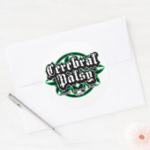 Cerebrale verlamming tribaal ronde sticker (Envelop)