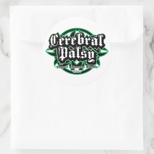 Cerebrale verlamming tribaal ronde sticker (Tas)