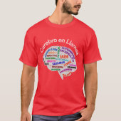 Cerebro en lamas con diseño de síntomas t-shirt (Voorkant)