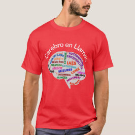 Cerebro en lamas con diseño de síntomas t-shirt