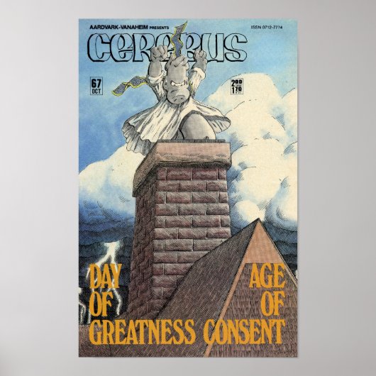 Cerebus kwestie #67 cover poster (Voorkant)