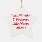 Ceremonia de Cerezo de Navidad Adorno Ceramic Orna Keramisch Ornament (Achterkant)