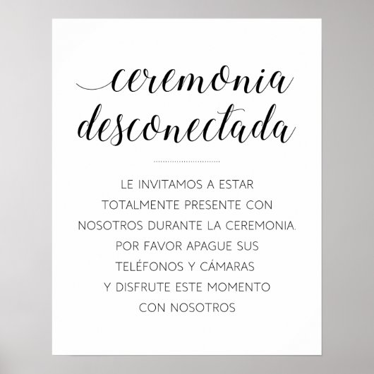 Ceremonia Desconectada Poster (Voorkant)
