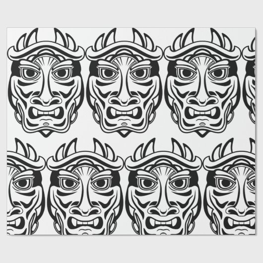 Ceremoniaal masker cadeaupapier (Vlak)