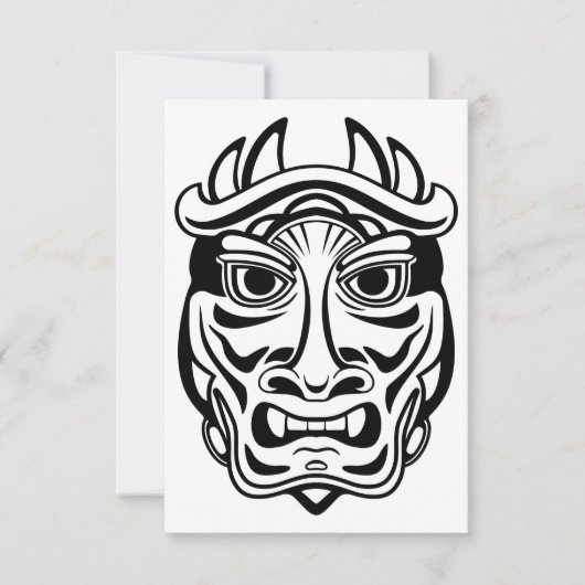 Ceremoniaal masker kaart (Voorkant)