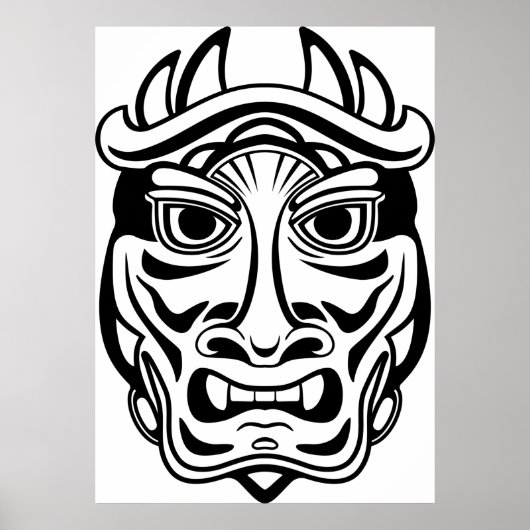 Ceremoniaal masker poster (Voorkant)