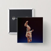 Ceremonial Ballplayer, Isle of Jaina, c.600 Vierkante Button 5,1 Cm (Voorkant /achterkant)