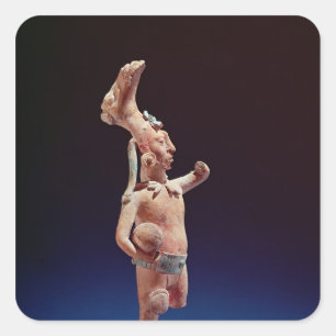 Ceremonial Ballplayer, Isle of Jaina, c.600 Vierkante Sticker