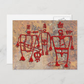Ceremonial Dancers Petroglyph Briefkaart (Voorkant / Achterkant)