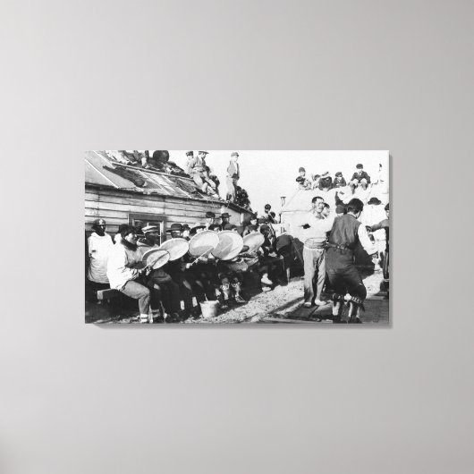 Ceremonial Eskimo Dance in Nome, Alaska Canvas Afdruk (Voorkant)