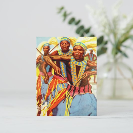 Ceremoniale dans briefkaart (Staand voorkant)