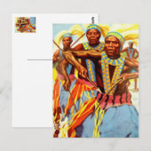 Ceremoniale dans briefkaart (Voorkant / Achterkant)