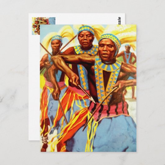 Ceremoniale dans briefkaart (Voorkant / Achterkant)