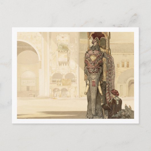 Ceremoniale olifant uit 'Het Oerwoud Boek' van Rud Briefkaart (Voorkant)